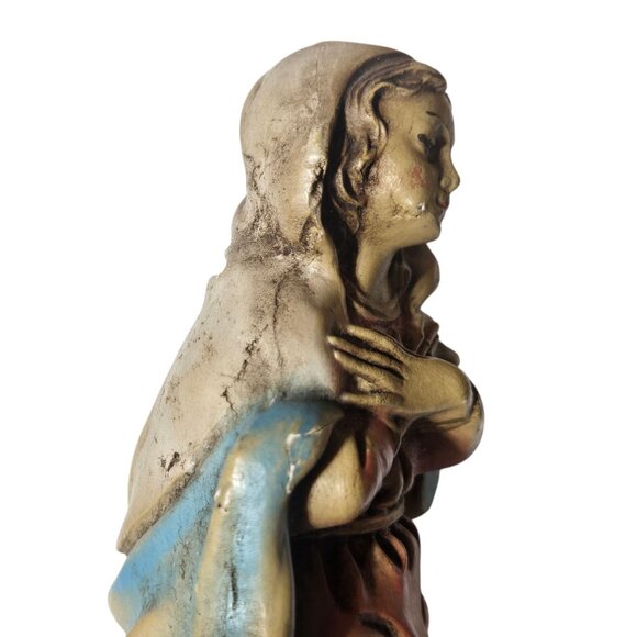 Vintage Mary Nativity Figure 4 Inch Italy Christmas Holiday Figurine Decor - Picture 13 of 16